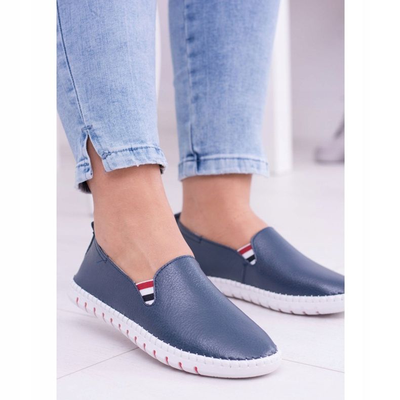 EVE Naisten Bellara Navy Blue -nahkakengät tummansininen 2