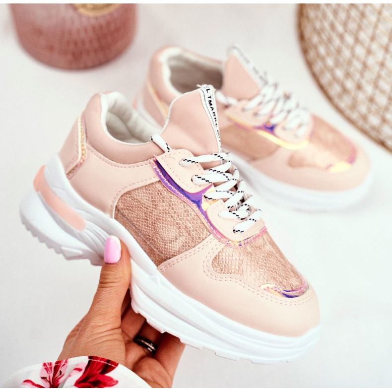 FRROCK Lasten urheilukengät Pink Snake Matylda vaaleanpunainen 2