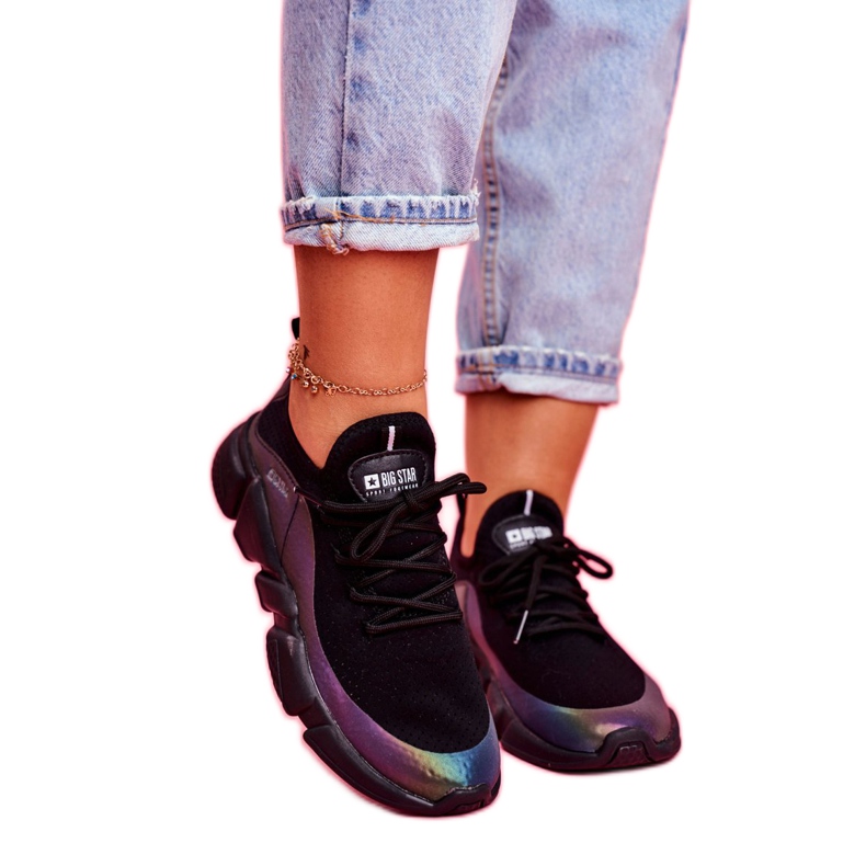 Naisten urheilukengät Big Star Black FF274A053 musta monivärinen 2