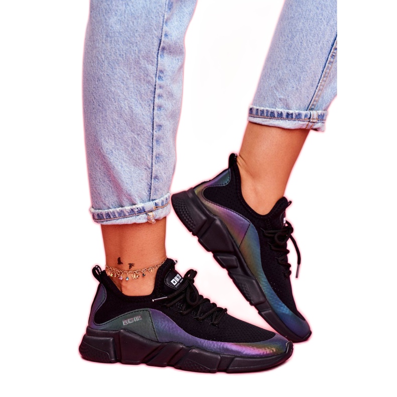 Naisten urheilukengät Big Star Black FF274A053 musta monivärinen 3