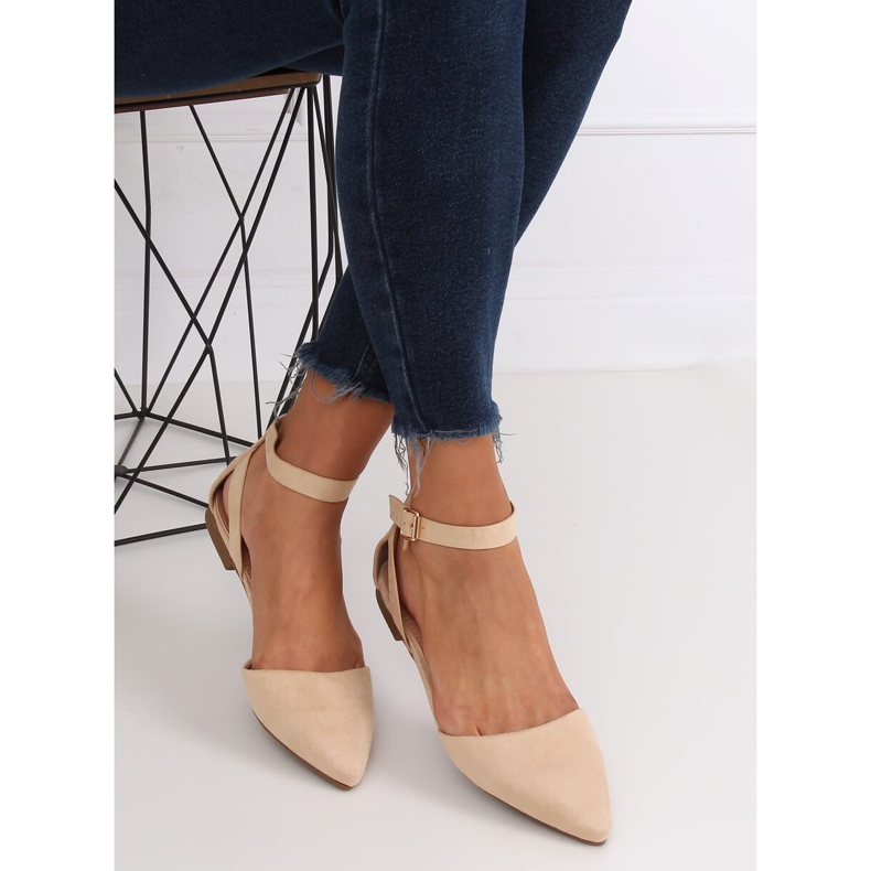 Ballerinat lukolla beige CL73P Beige 1