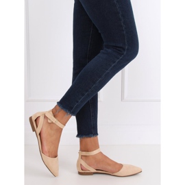 Ballerinat lukolla beige CL73P Beige 2