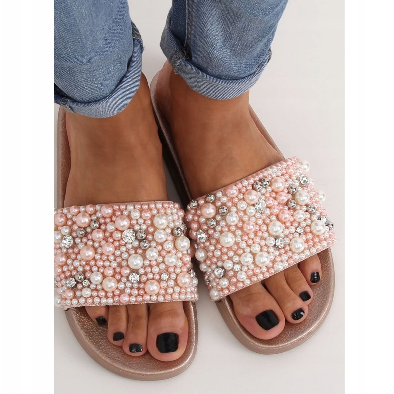 Tossut helmillä samppanjaa BG66 Champagne vaaleanpunainen monivärinen 2