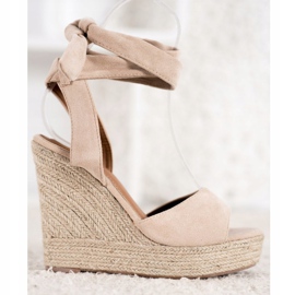 Seastar Espadrilles -sandaalit korkokengissä beige 2