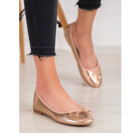 Seastar Ekonahkaiset ballerinat kultainen 1