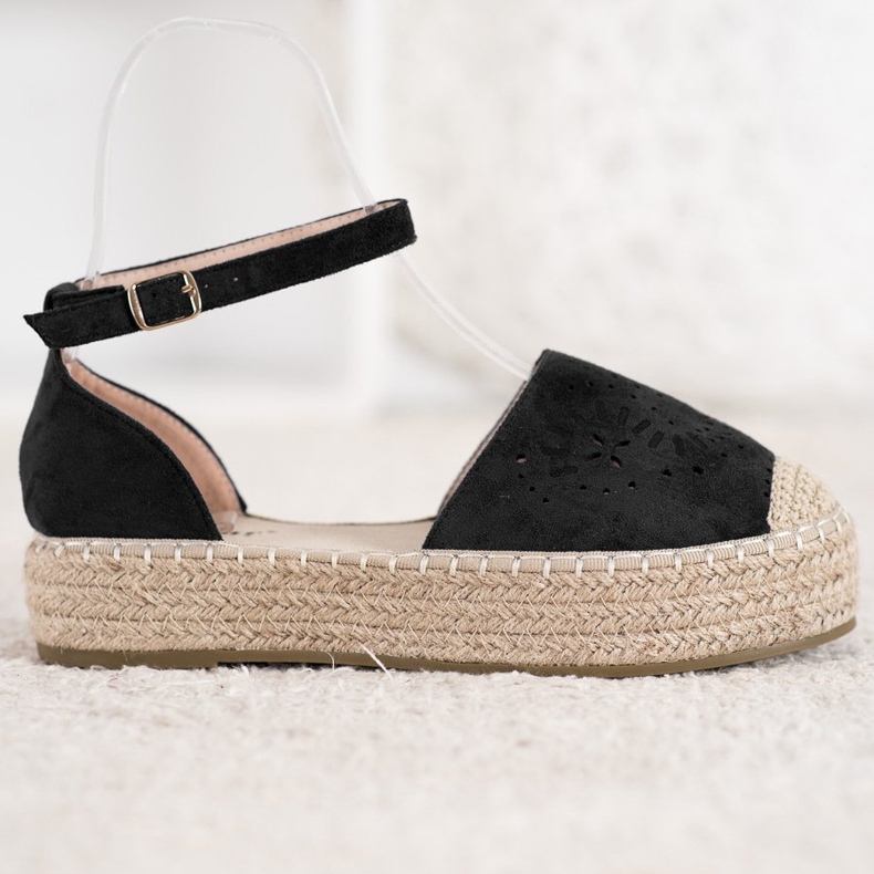 Seastar Avoimet espadrillit alustalla musta 2