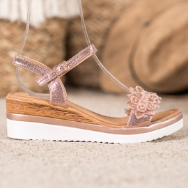 Mannika Tyylikkäät kiilat koristeilla vaaleanpunainen 2