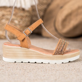 Renda Kiila sandaalit kristalleilla ruskea 1