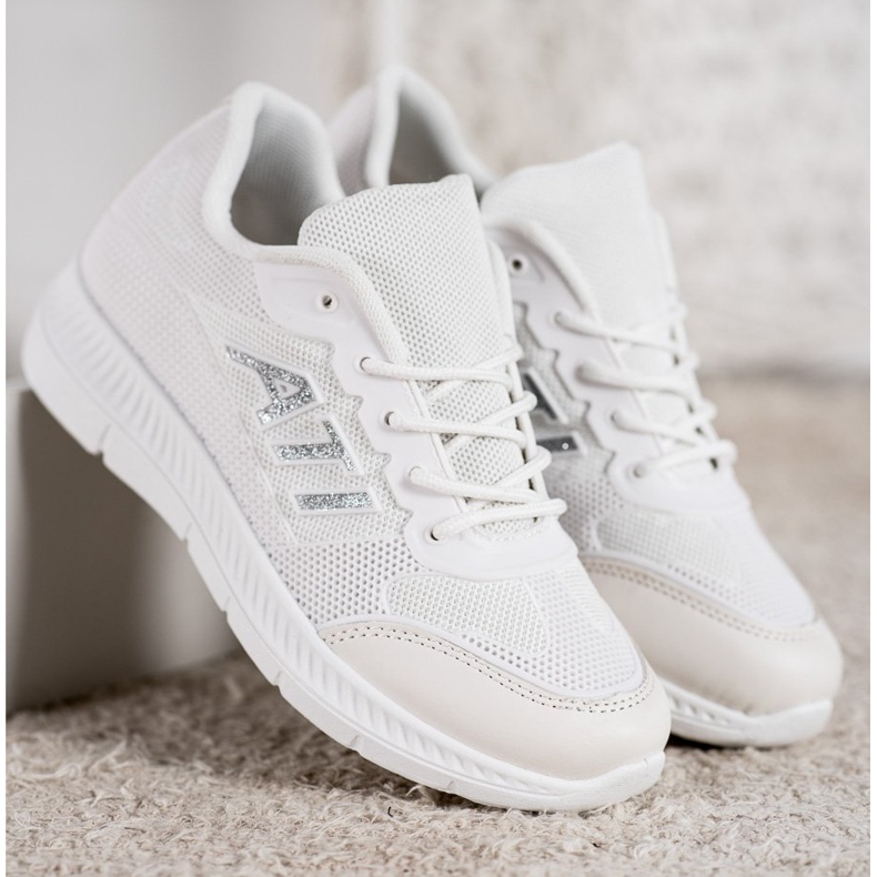 SHELOVET Mukavat Mesh -kengät valkoinen harmaa 2