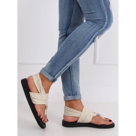 Sandaalit, puuvillaa, beige DD82P Beige 2