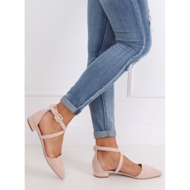 Beige leikkaus ballerinat LL-213P Beige 2