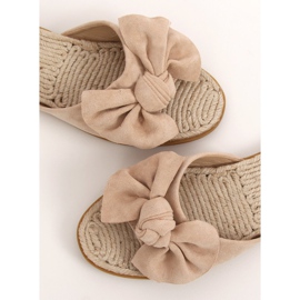 Beige espadrilles naisten beige tossut YT-98 Beige 1