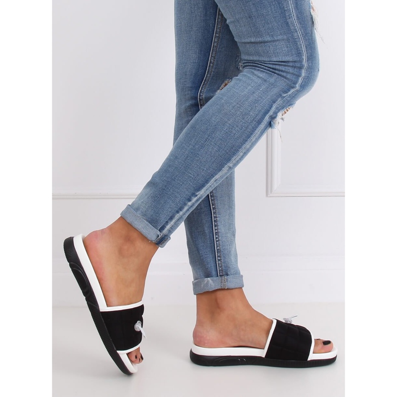 Mustat naisten mustat tohvelit G-338 Musta 2