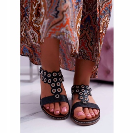 Naisten sandaalit Flat Sergio Leone SK012 Musta Livian 2