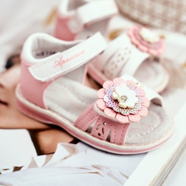 Apawwa Lasten sandaalit Velcro Flower Pink Minolla vaaleanpunainen 2