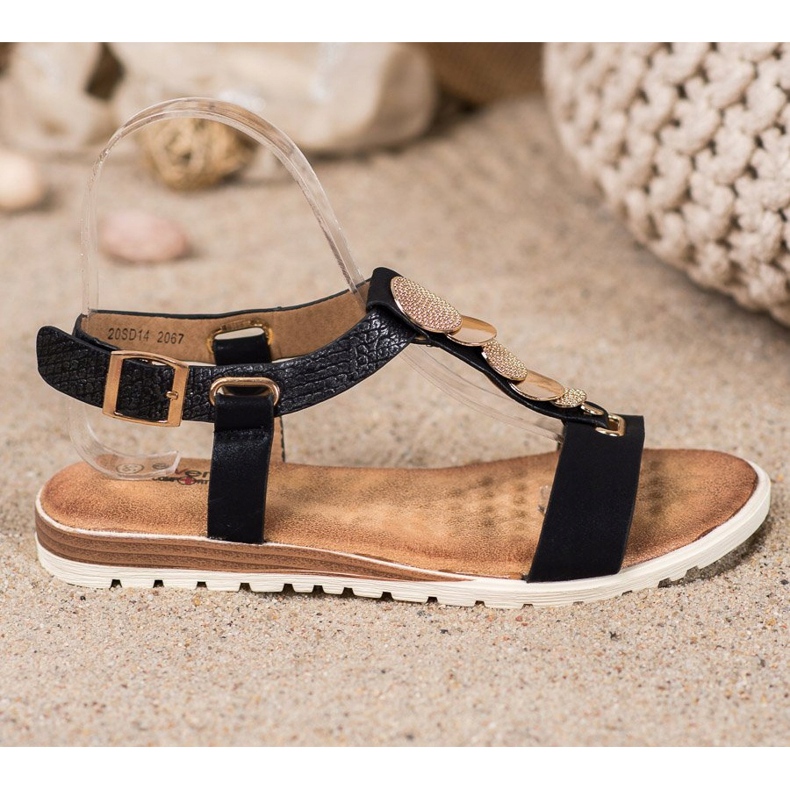 Evento Mustat sandaalit koristeilla 2