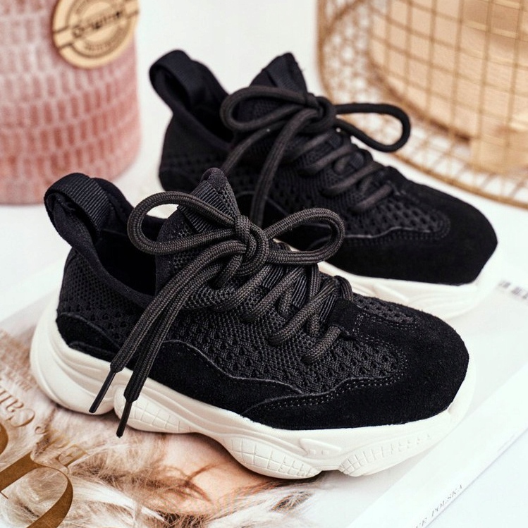 Apawwa Mustat Volema Lace-up lasten urheilukengät 2