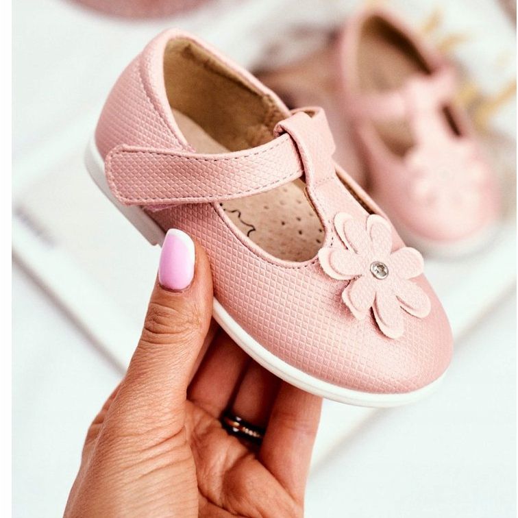 Apawwa Lasten ballerinat tarranauhalla Flower Pink Anthrela vaaleanpunainen 2