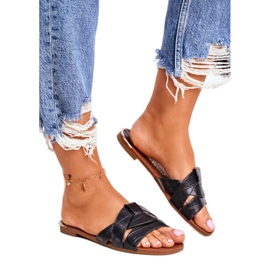 Naisten tohvelit Snake Skin Black Chance musta 3