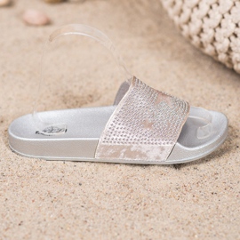 SHELOVET Velour -tossut tähtien kanssa harmaa 2