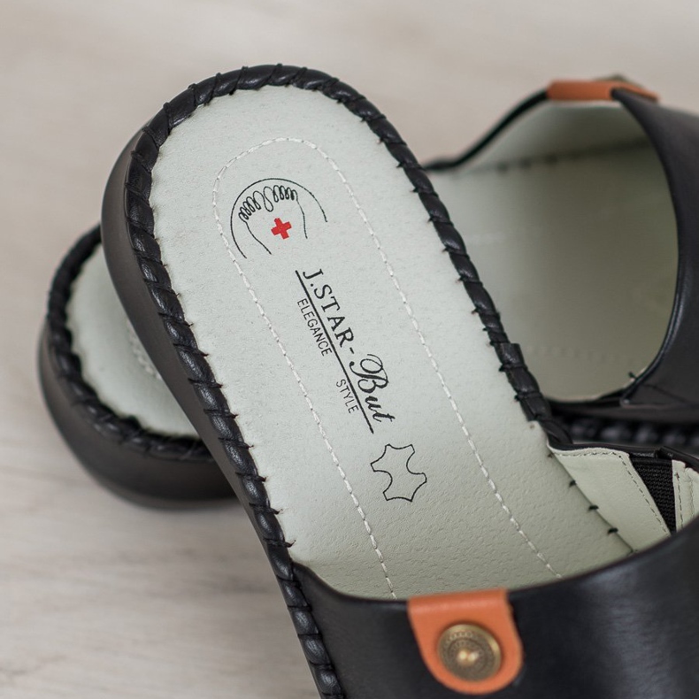 J. Star Rento Eco -nahkatossut musta 1