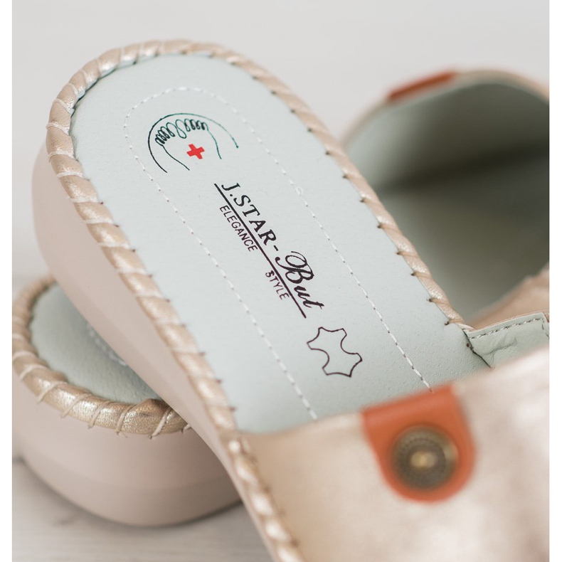 J. Star Rento Eco -nahkatossut kultainen 1