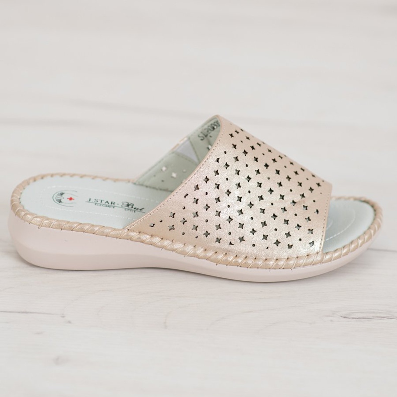 J. Star Kevyet mukavat tossut kultainen 2