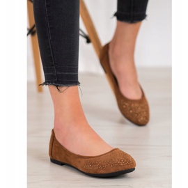 Diamantique Klassinen ballerina kristalleilla ruskea 2