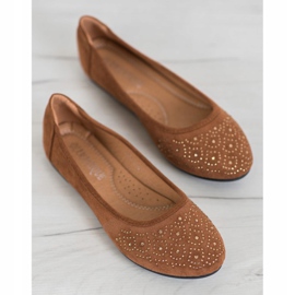 Diamantique Klassinen ballerina kristalleilla ruskea 1