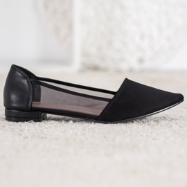 Evento Mustat ballerinat verkkokankaalla 1