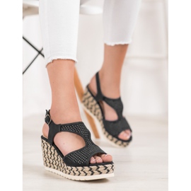 Aclys Suede Espadrilles on the Wedge musta 2