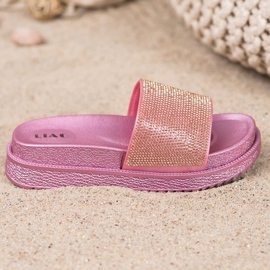 SHELOVET Tossut korkealla alustalla vaaleanpunainen 2