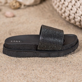 SHELOVET Tossut korkealla alustalla musta 2