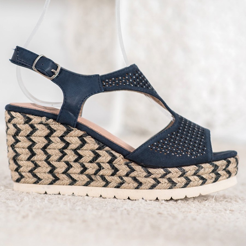 Aclys Suede Espadrilles on the Wedge sininen 2