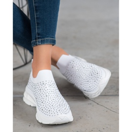 Renda Valkoiset kengät kristallilla valkoinen 1