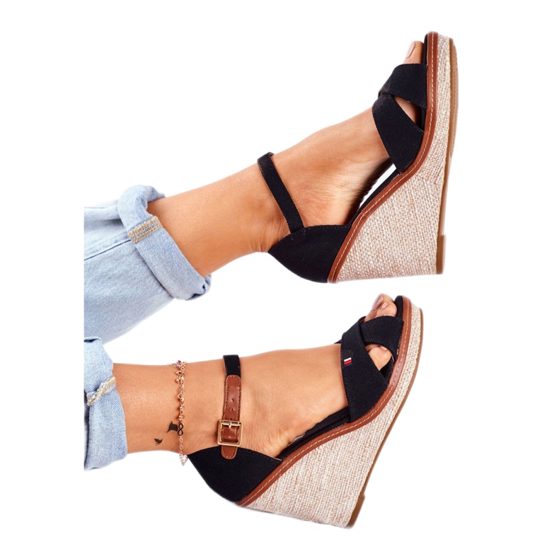 SEA Naisten sandaalit Wedge Black LaMane ruskea musta 2