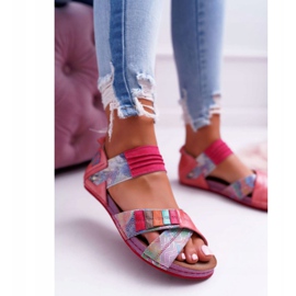 Naisten sandaalit Maciejka Pink 03375 Nahka vaaleanpunainen monivärinen 2