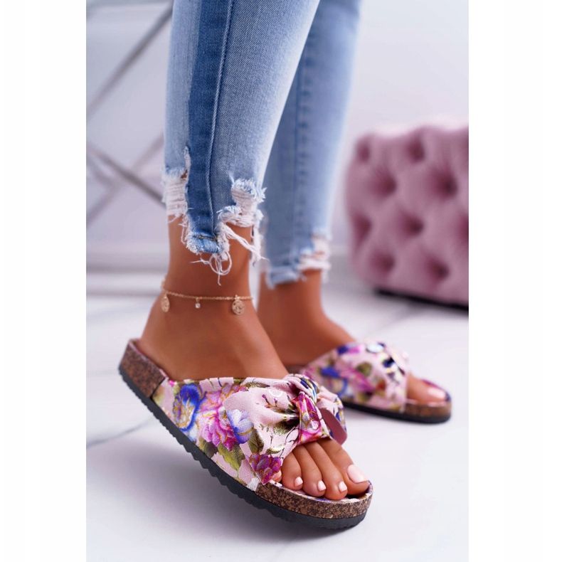 PS1 Naisten vaaleanpunaiset tohvelit korkkikukkien Wendyn jousessa vaaleanpunainen monivärinen 1