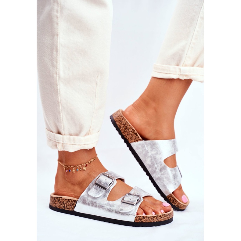 EVE Naisten tossut, joissa soljet Hopea Vivio harmaa 2