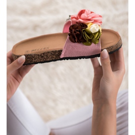 SHELOVET Tossut kukilla vaaleanpunainen 1