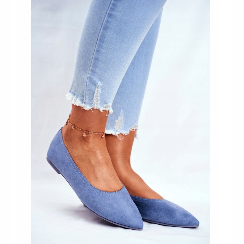 SEA Naisten Eco-Suede Ballerinat Blue Bellissima sininen 1