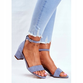 Naisten Sandaalit Eco-Suede Sergio Leone Blue SK839 sininen 1