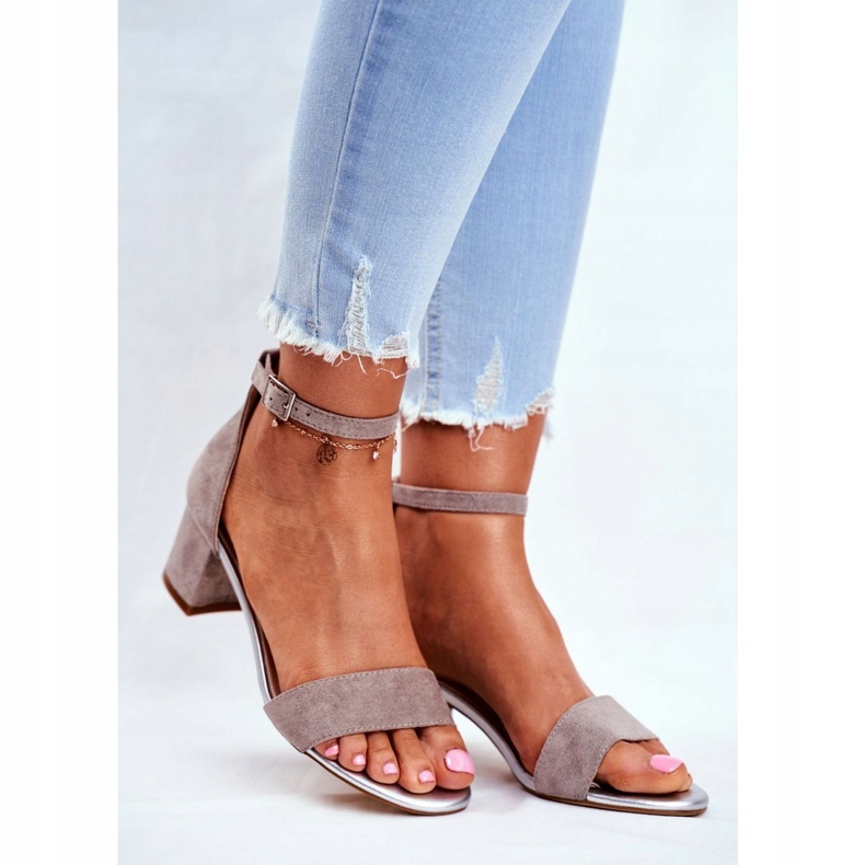 Naisten Sandaalit Eco-Suede Sergio Leone Grey SK839 harmaa 1