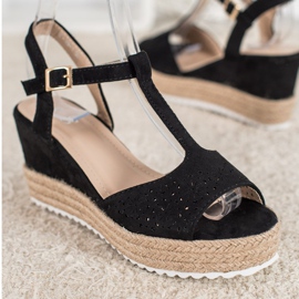 Small Swan Avoimet Espadrilles -sandaalit musta 2