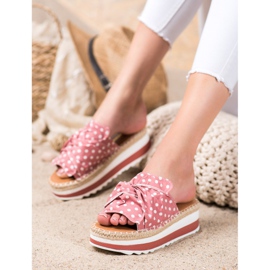 SHELOVET Tossut korkealla alustalla vaaleanpunainen 2