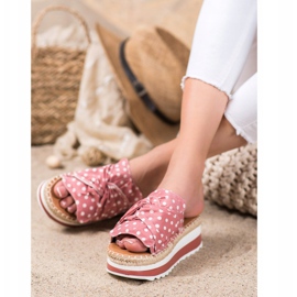 SHELOVET Tossut korkealla alustalla vaaleanpunainen 1