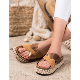 SHELOVET Tossut alustalla ruskea keltainen 2