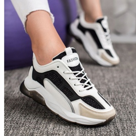 Via Giulia  Glitter -muoti lenkkarit valkoinen musta 2