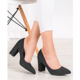 SHELOVET Mokkanahkaiset korkokengät musta 1