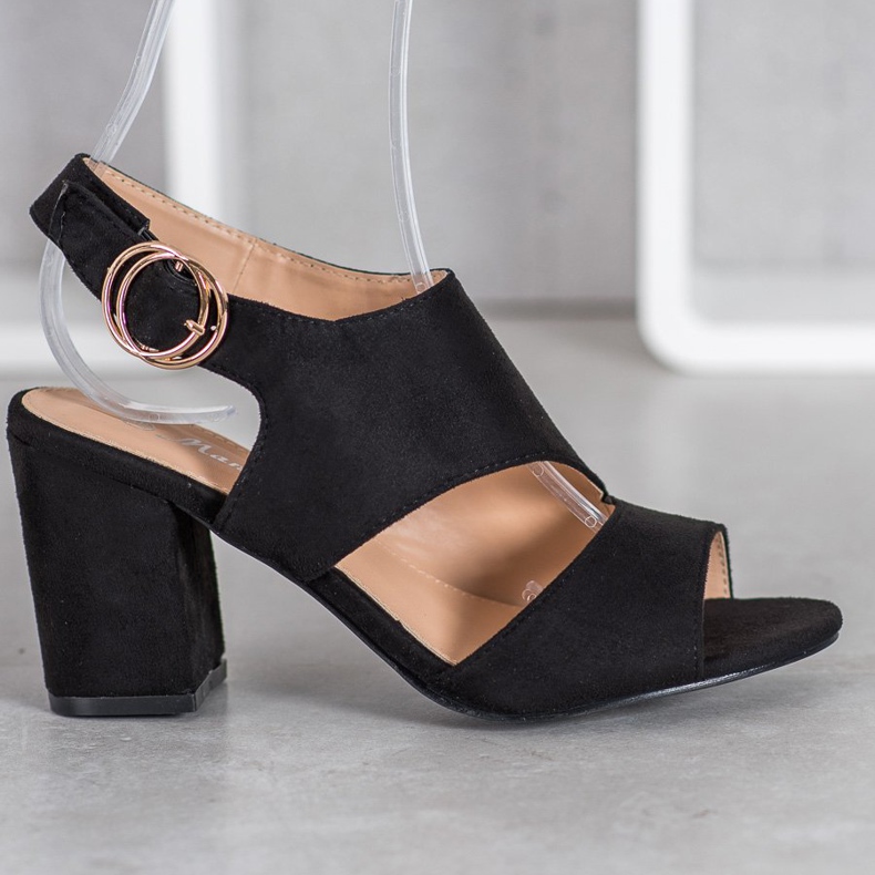 Mannika Mustat korkokengät sandaalit 2